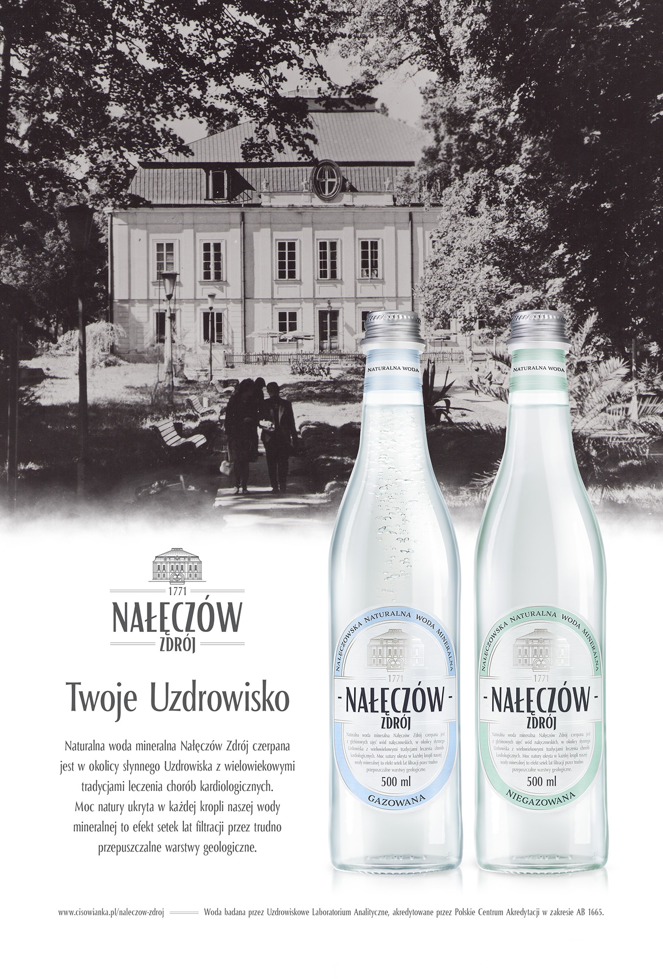 Nałęczów Zdrój sparkling and still waters with the historic Nałęczów spa